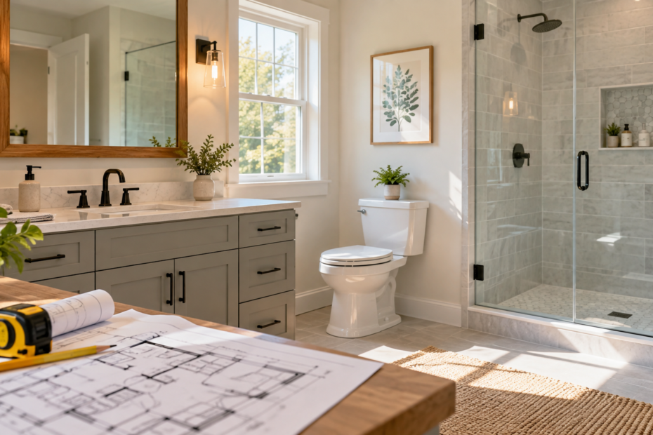 New bathroom addition on a home